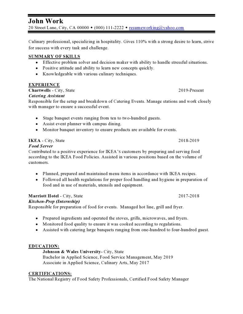 Sample Resumes Specializing In Professional Resume Services